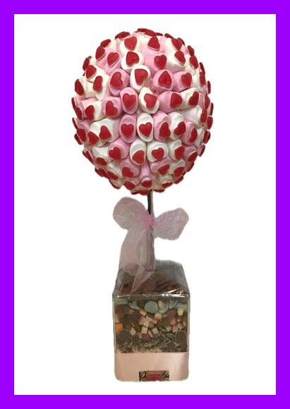 Valentine's Marshmallow Heart Sweet Tree 60cm