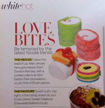 Sweet Sushi in Vogue Brides Magazine