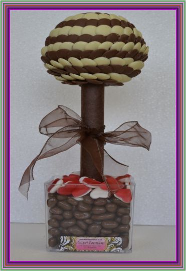 Milk & White Chocolate Button Sweet Tree 35cm Vegetarian