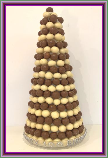 Christmas Milk & White Malteser Cone Sweet Tree 30cm Vegetarian