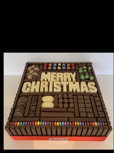 Chocolate Board Merry Christmas 13 Inches Vegetarian