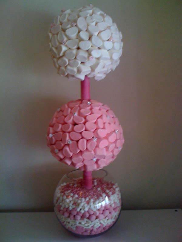 Pink & White Marshmallow 2 Tier Sweet Tree