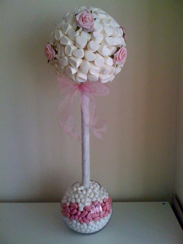 Tall Pink & White Rose Tree